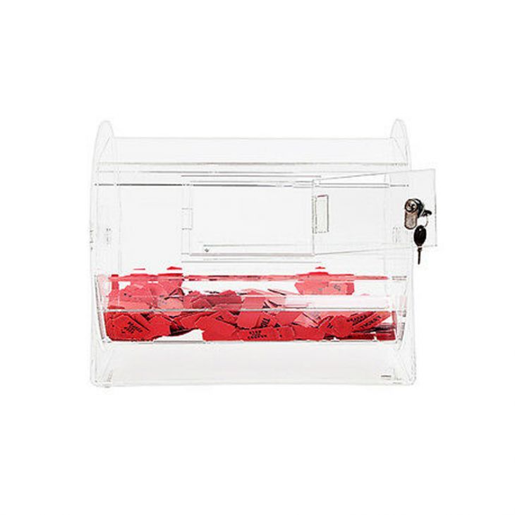 Raffle Drum: Clear Acrylic, Medium, 18 " Long x 14 " Diameter main image